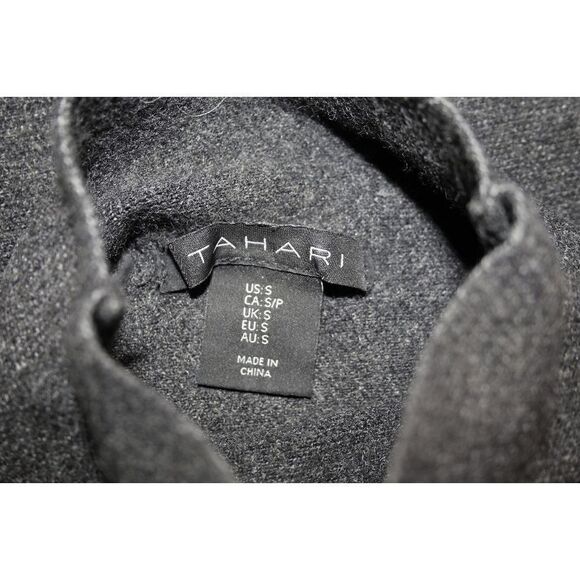 Tahari Dark Gray Mock Neck Sweater - Picture 5 of 9